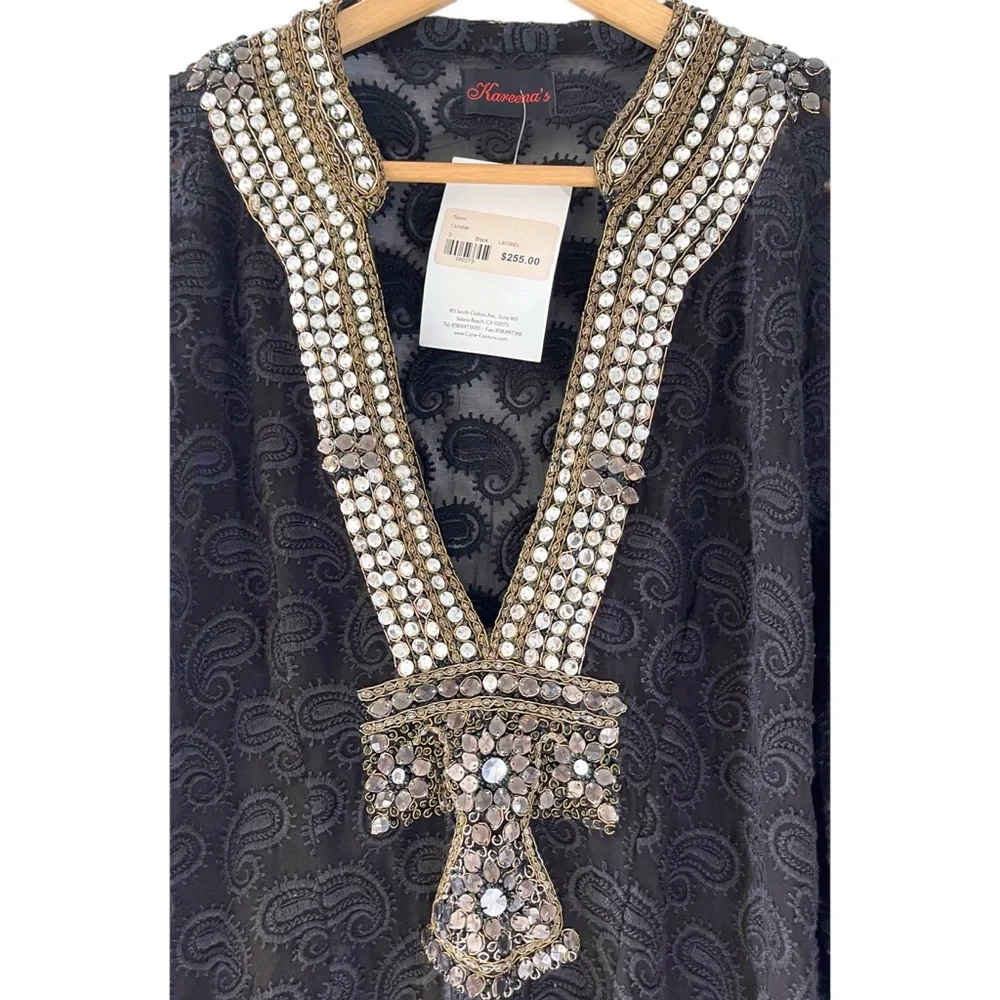 ❤️ NWT! Kareena’s Resort Tunic with Sequins x Rhinestones - Picture 3 of 10